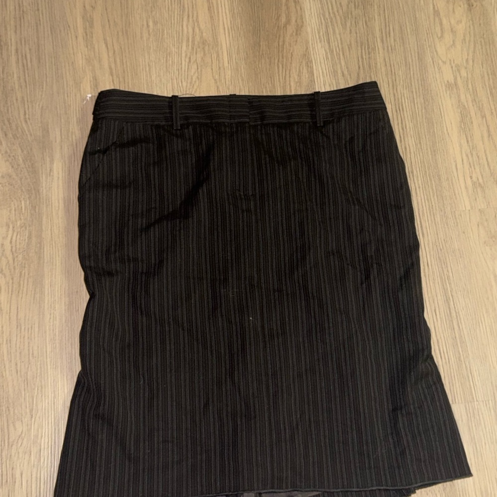BCBGMaxAzria Black Pinstripe Pencil‎ Skirt